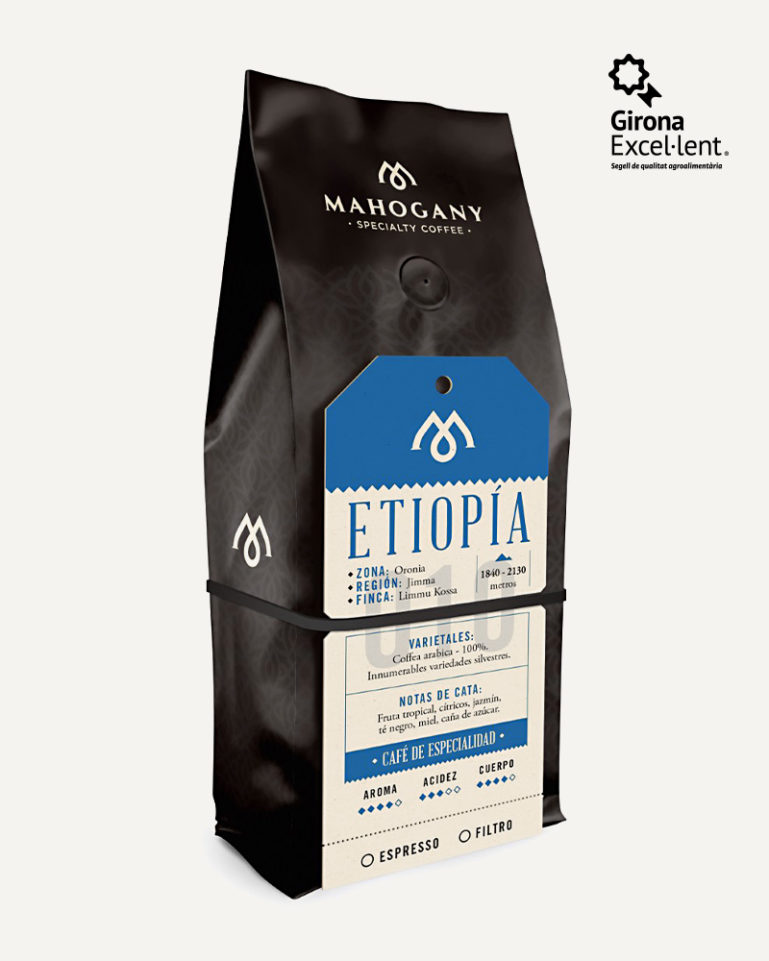 Paquete de café de especialidad de Etiopía